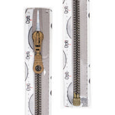 Rits deelbaar | Opti | metaal brons M60 | 45 cm | 004 lichtgrijs Deelbare Rits OPTI - D - M60 - BRONS - 45 - CM - 004 - LICHTGRIJS -